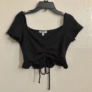 Black crop top